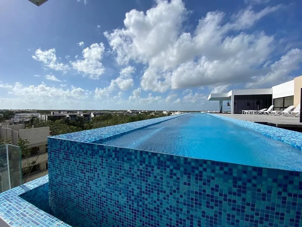 Infinity Pool Rooftop Wifi טולום דירה